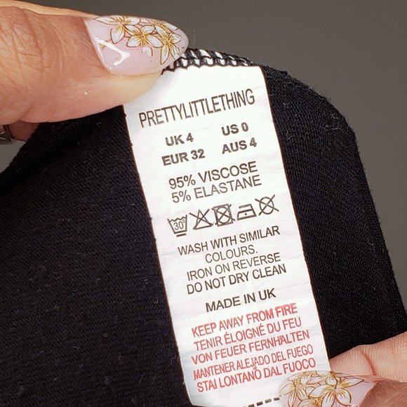 PRETTY LITTLE THING BLACK VISCOSA BLEND JERSEY MIDI SKIRT XS USA 0 - Picture 7 of 7